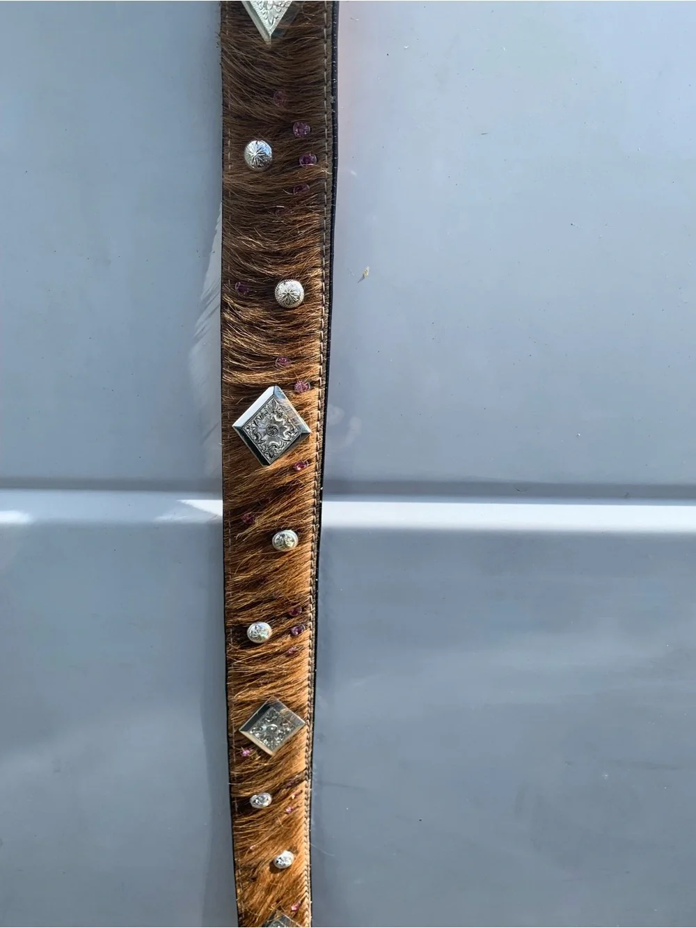 Montana Silversmiths Leather Belt - Chestnut Brown